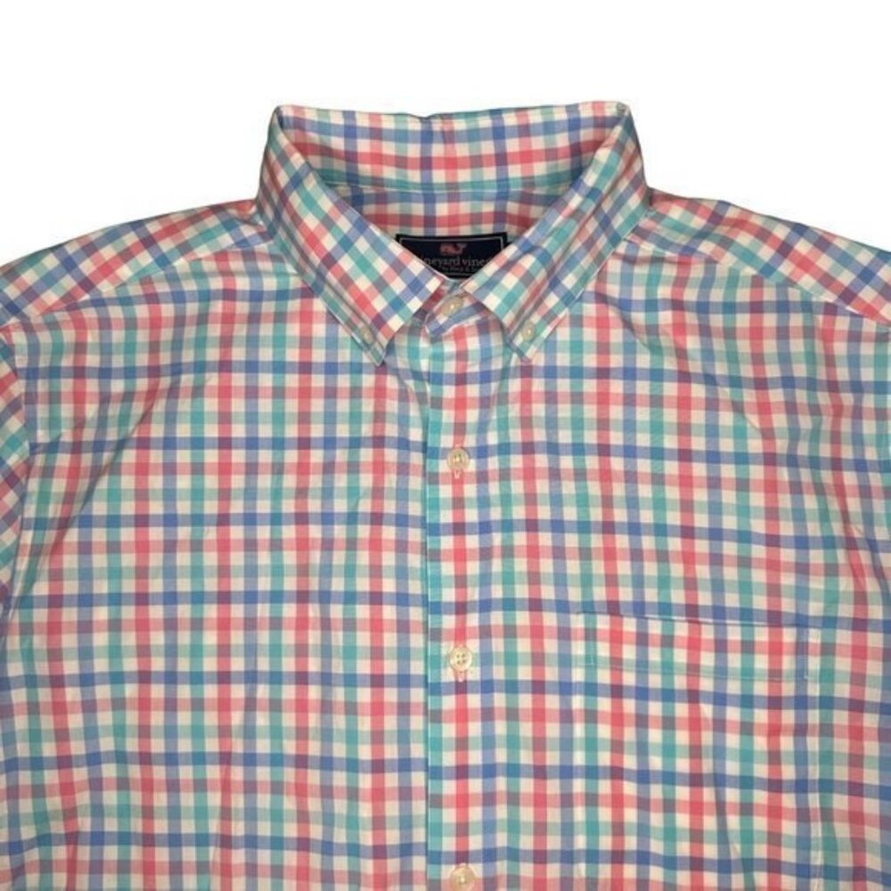Vineyard Vines Cattail Check Classic Murray Shirt Checkered Button Frontd